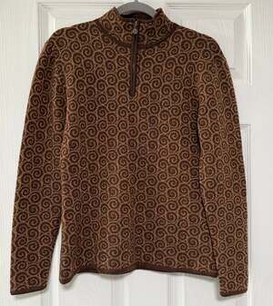 Neve Designs Women's Brown 100%Wool 1/4 Zip Jacket Size Medium